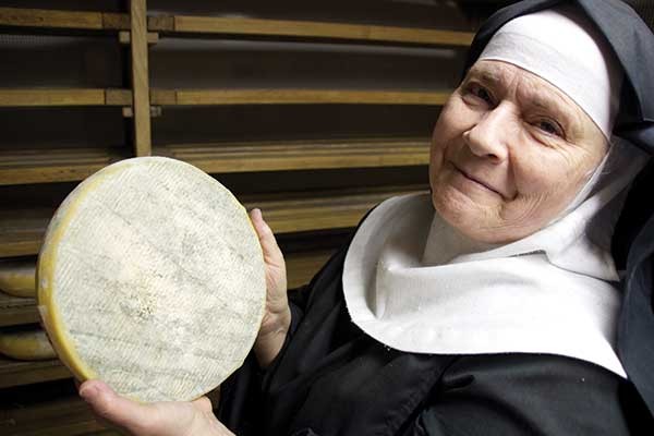 Cheese nun, Mother Noella Marcellino, not only loves cheese, but holds a PhD in microbiology from the University of Connecticut. Photo credit Peter Barrett chronogram.com.